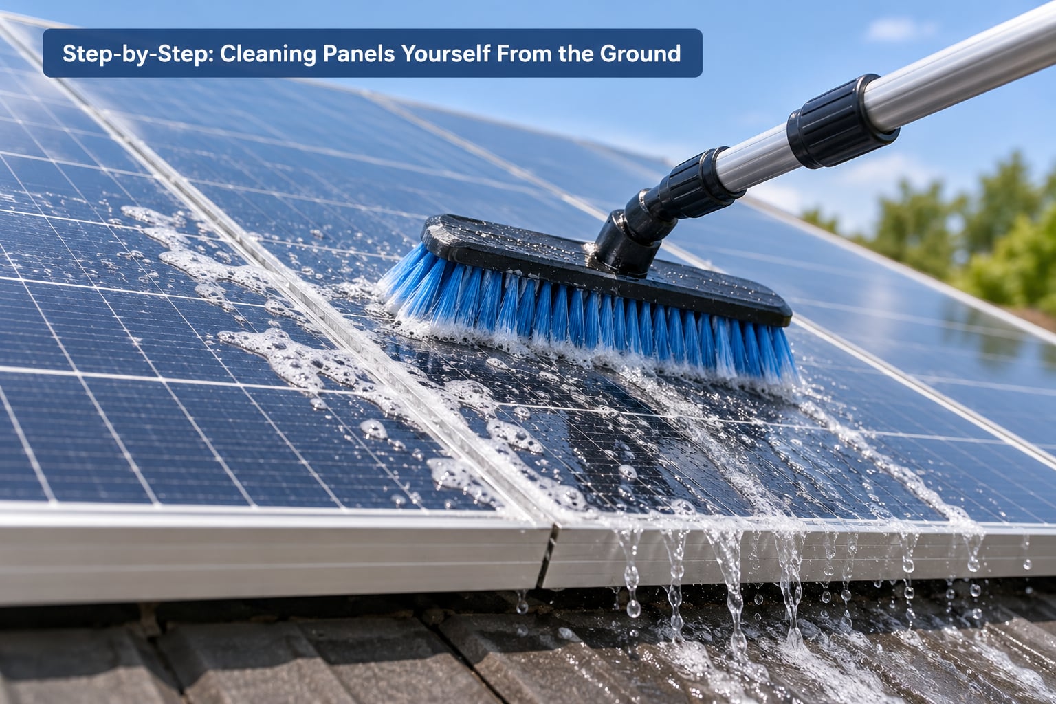 Step-by-Step: Cleaning Panels Yourself From the Ground