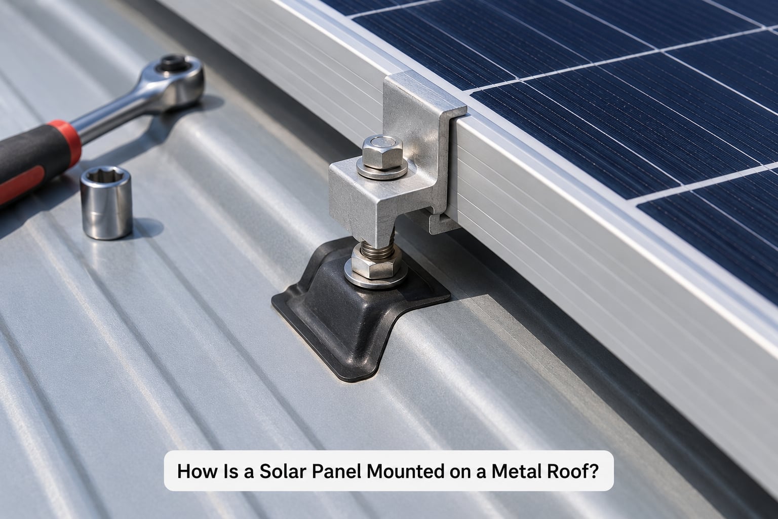 How Is a Solar Panel Mounted on a Metal Roof?