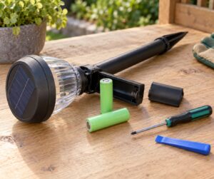 how to upgrade a solar light with a better battery