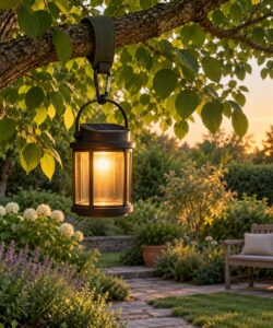 how to hang solar lanterns from a tree