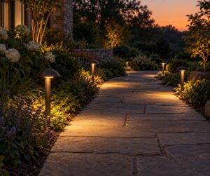 how to light a walkway without glare