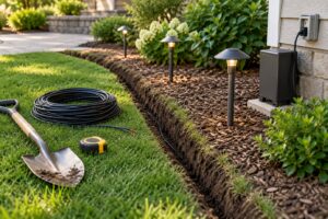 how to run low voltage lighting wire