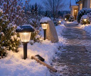 how to protect solar lights from snow