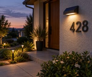 how to light house numbers at night