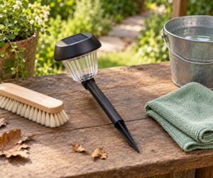 how to clean solar panels on garden lights