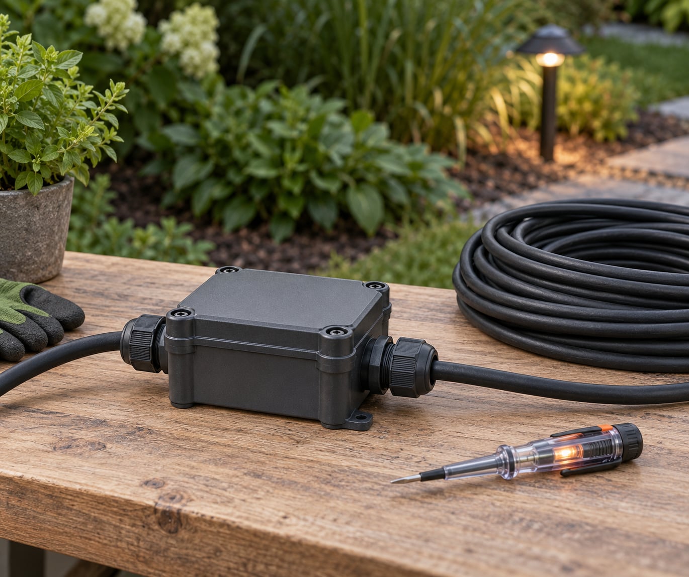how to waterproof outdoor light connections