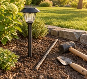 how to keep solar lights from falling over