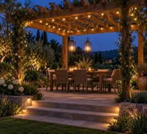 how to light a pergola