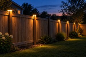 how to light a fence line