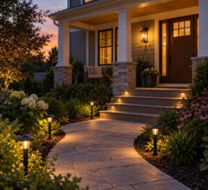 how to light a front porch