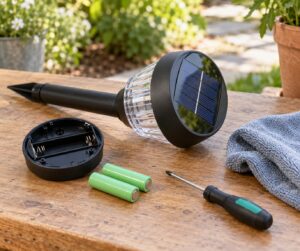 how to reset a solar light