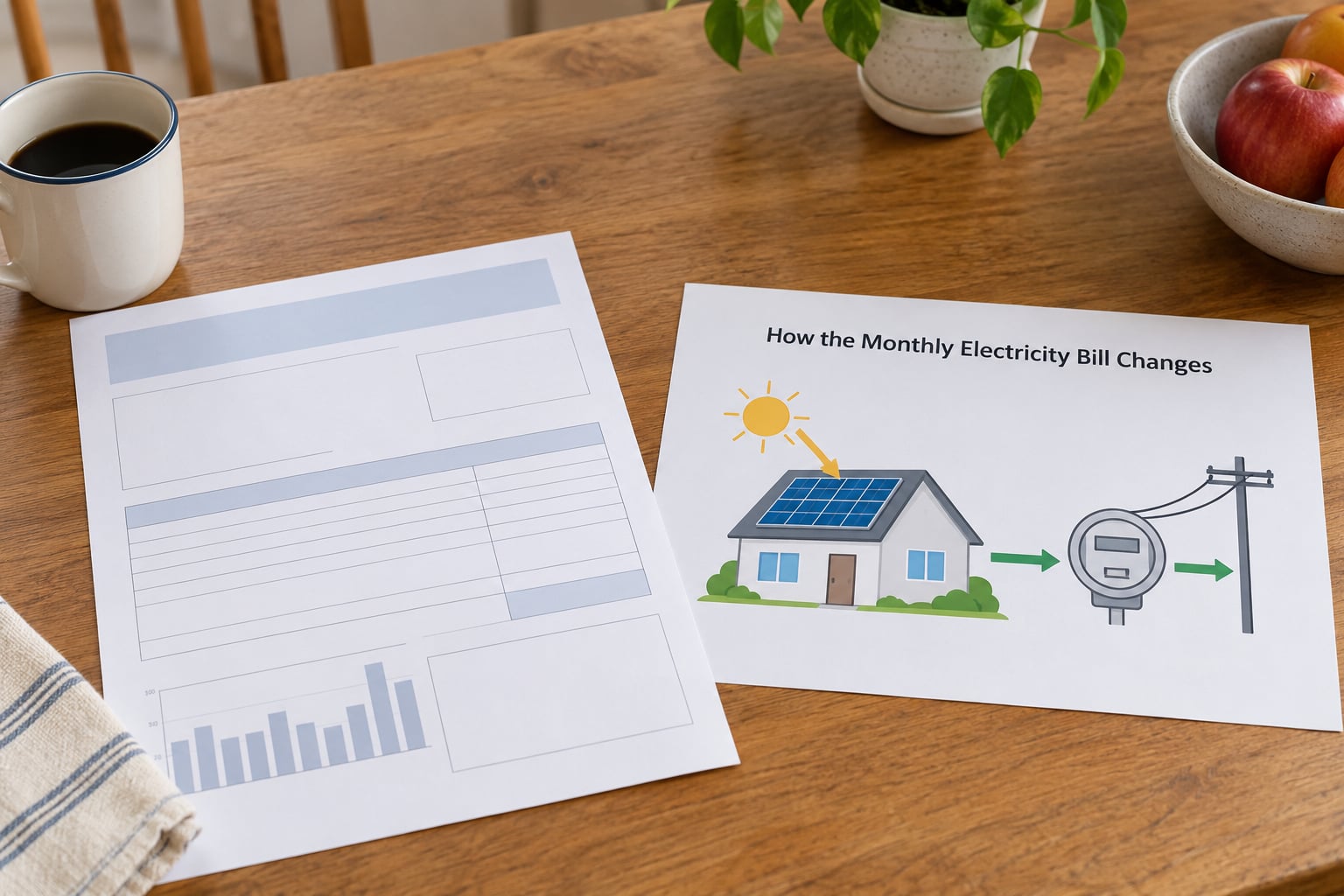 How the Monthly Electricity Bill Changes