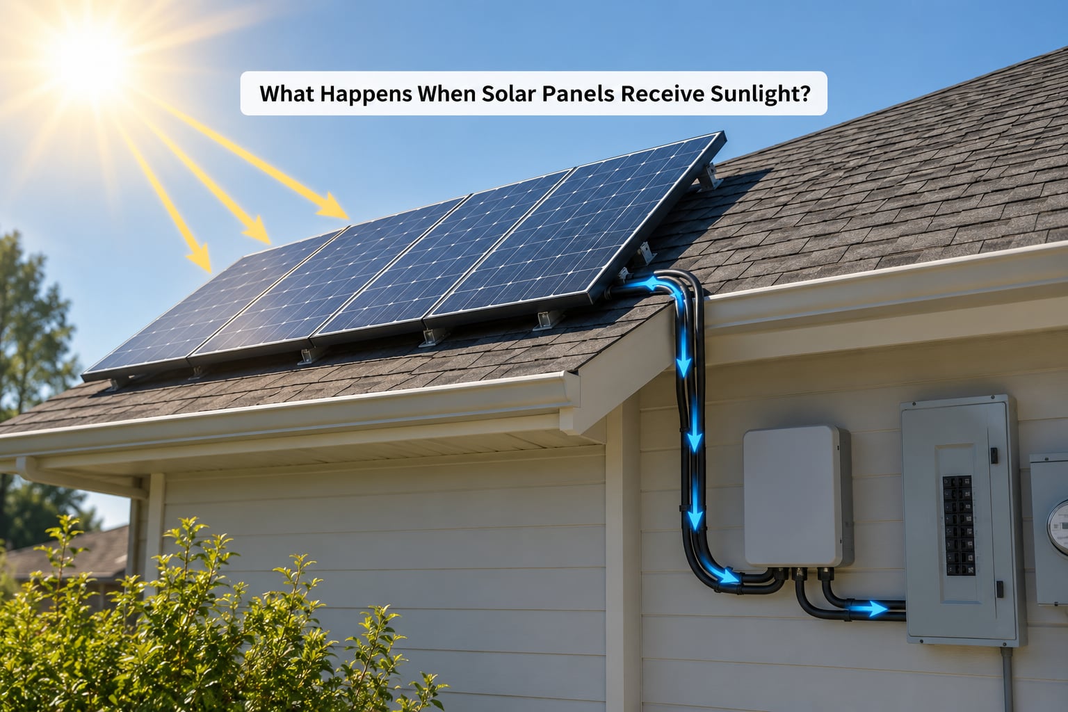 What Happens When Solar Panels Receive Sunlight?