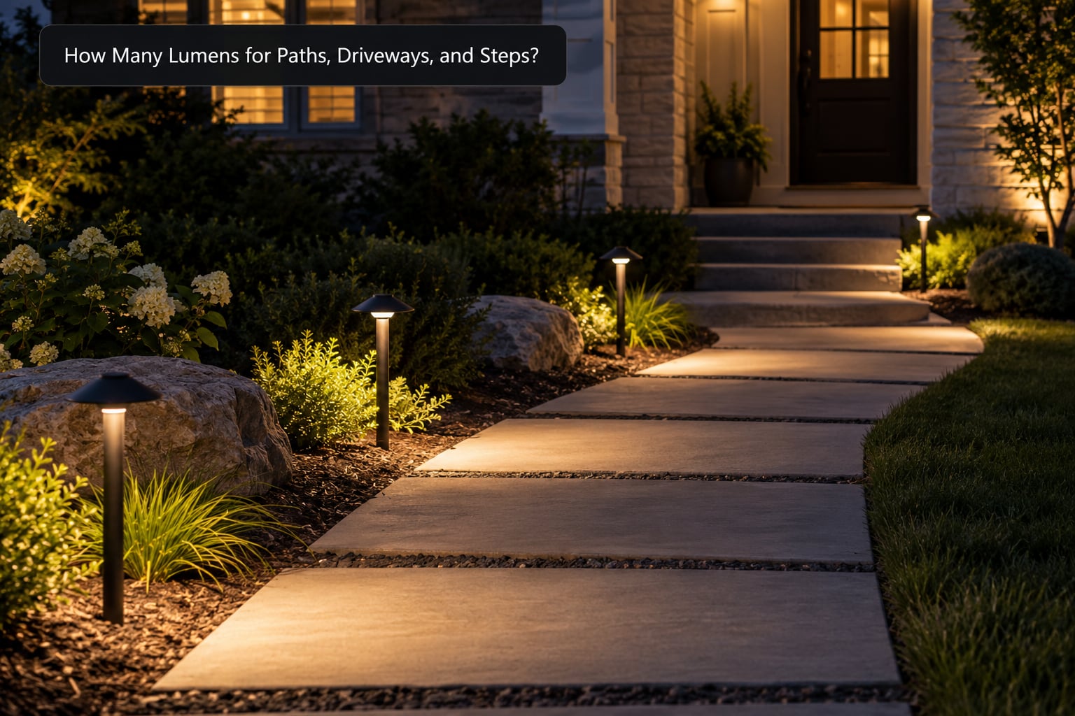 How Many Lumens for Paths, Driveways, and Steps?
