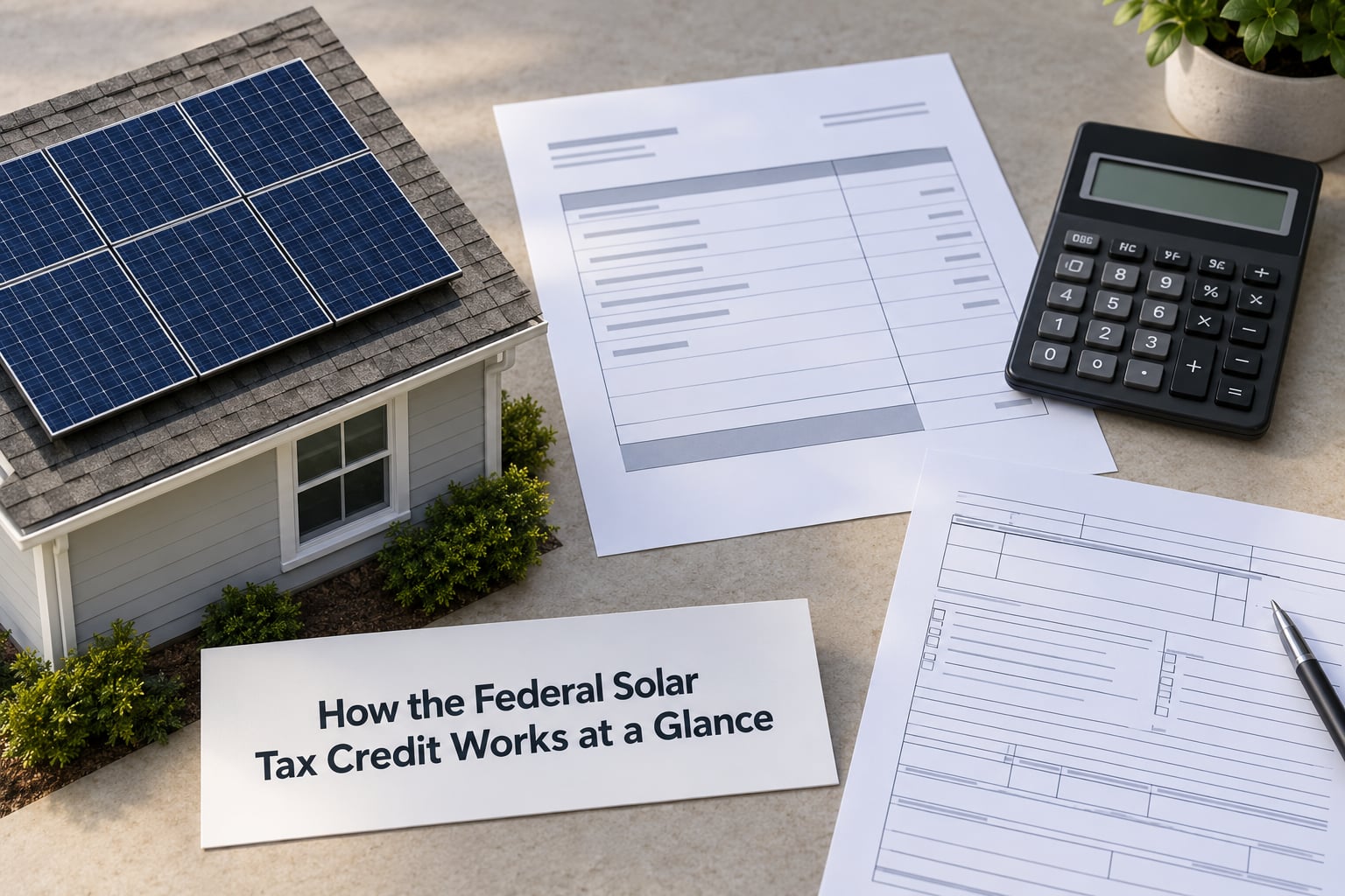 How the Federal Solar Tax Credit Works at a Glance