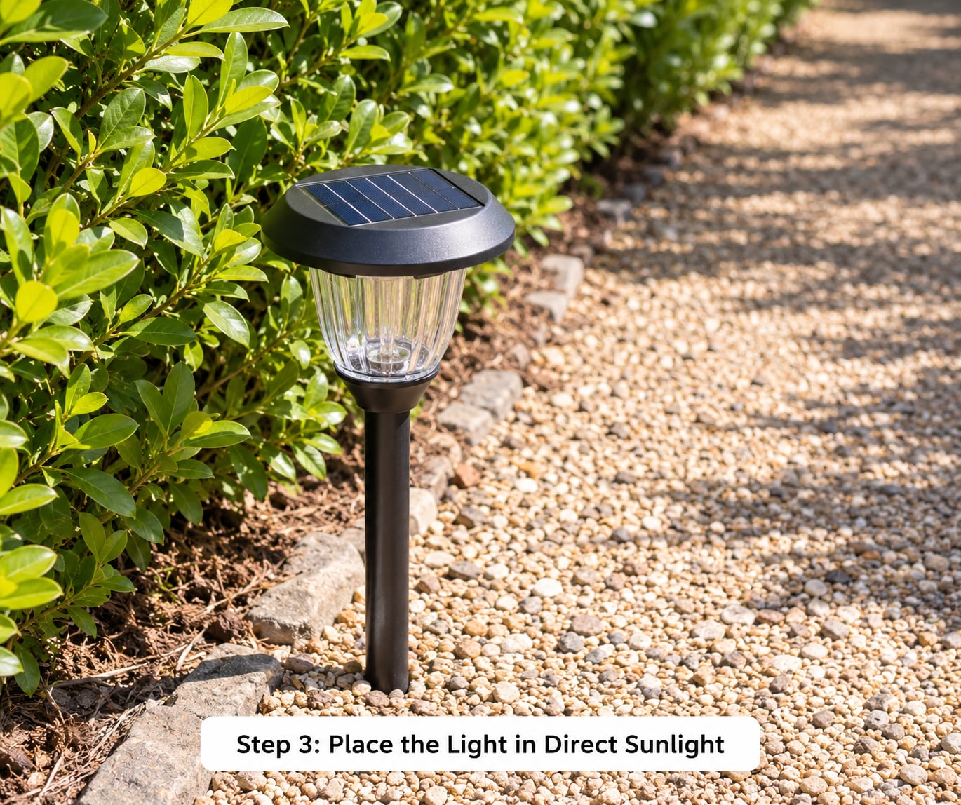 Step 3: Place the Light in Direct Sunlight