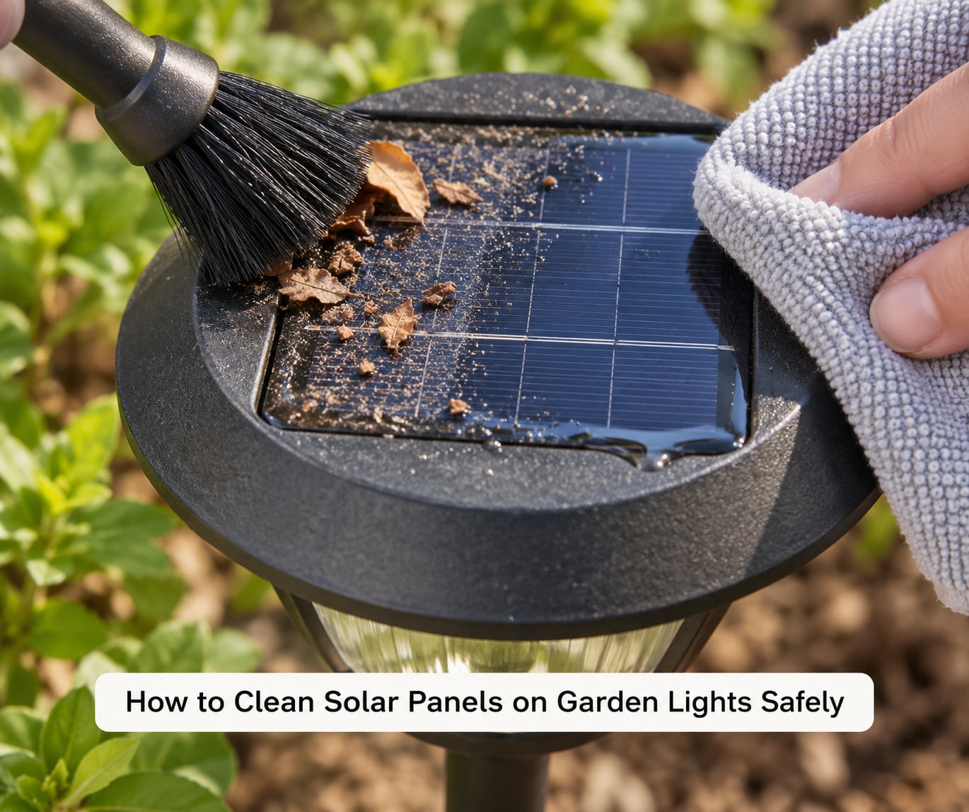 How to Clean Solar Panels on Garden Lights Safely