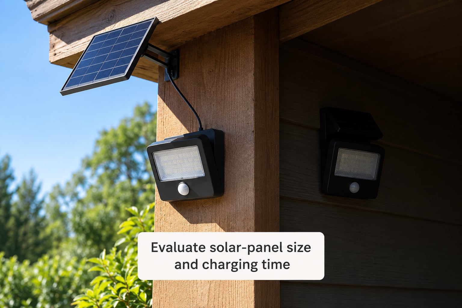 Evaluate solar-panel size and charging time