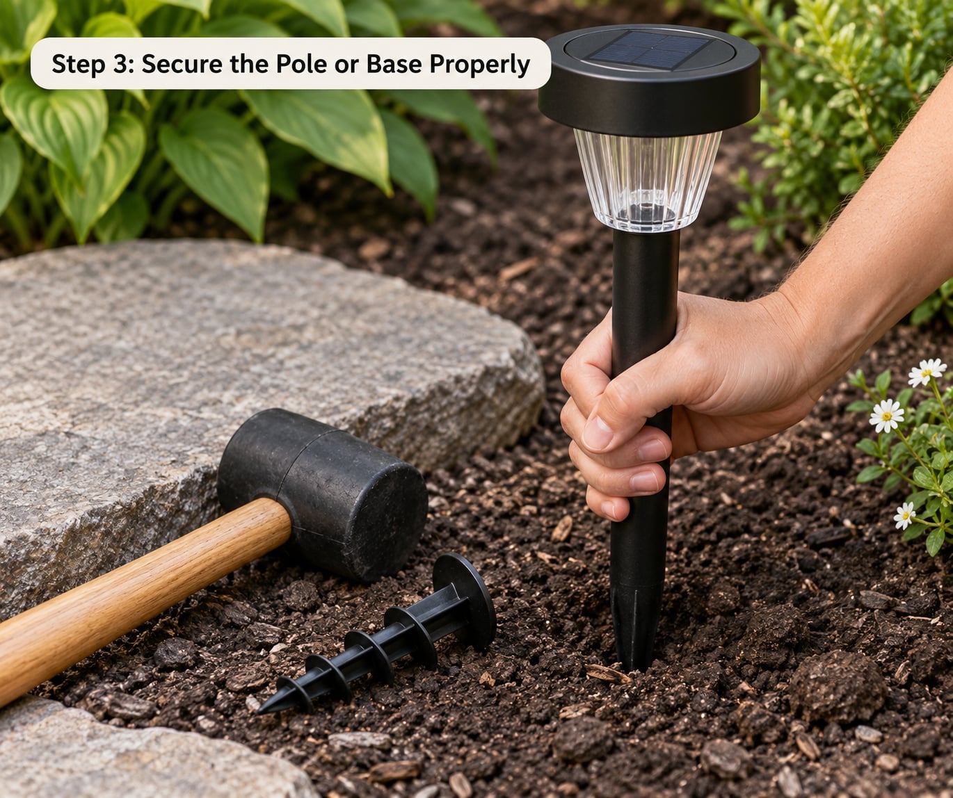 Step 3: Secure the Pole or Base Properly