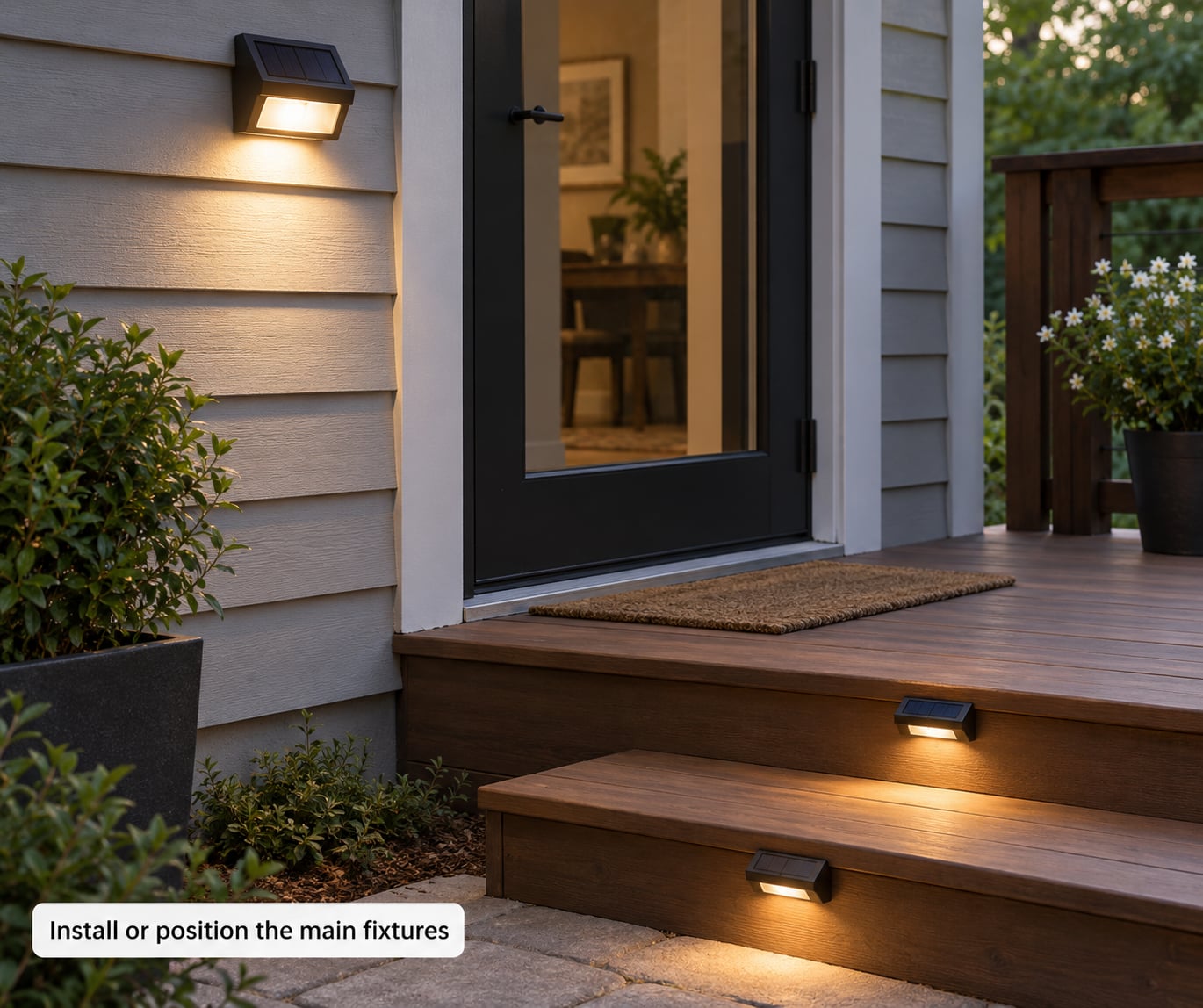 Install or position the main fixtures