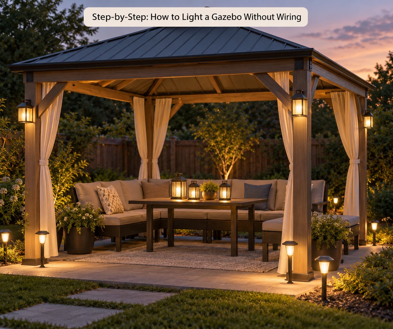 Step-by-Step: How to Light a Gazebo Without Wiring