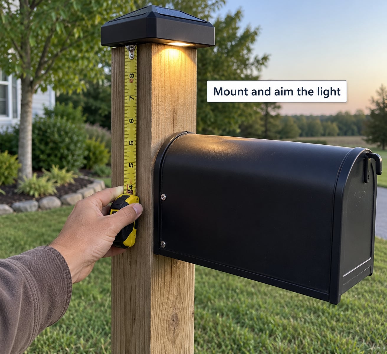 Mount and aim the light
