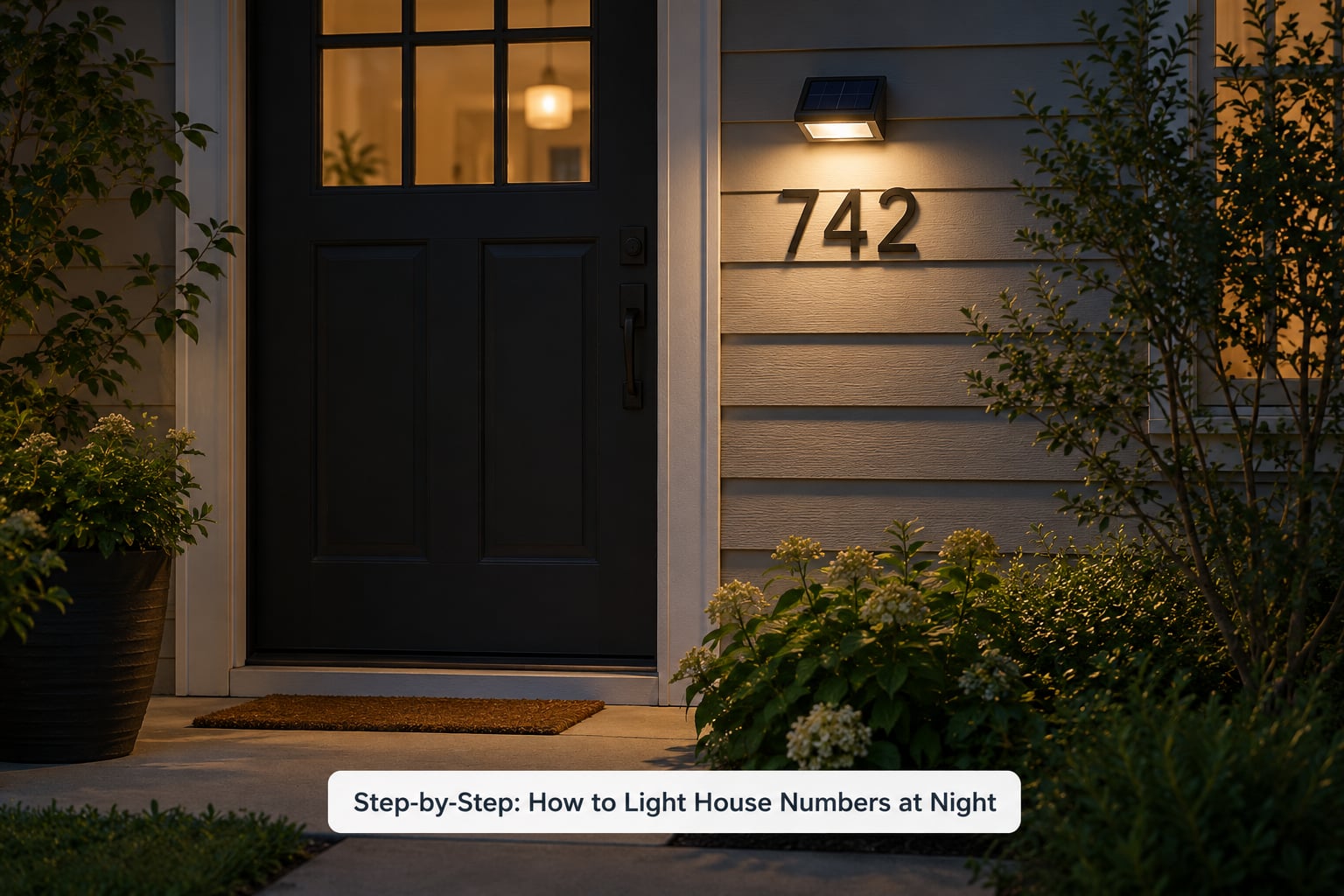 Step-by-Step: How to Light House Numbers at Night