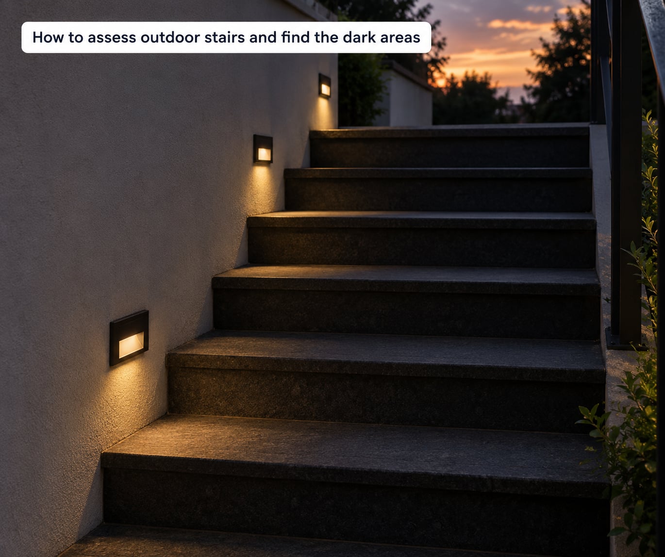 How to assess outdoor stairs and find the dark areas