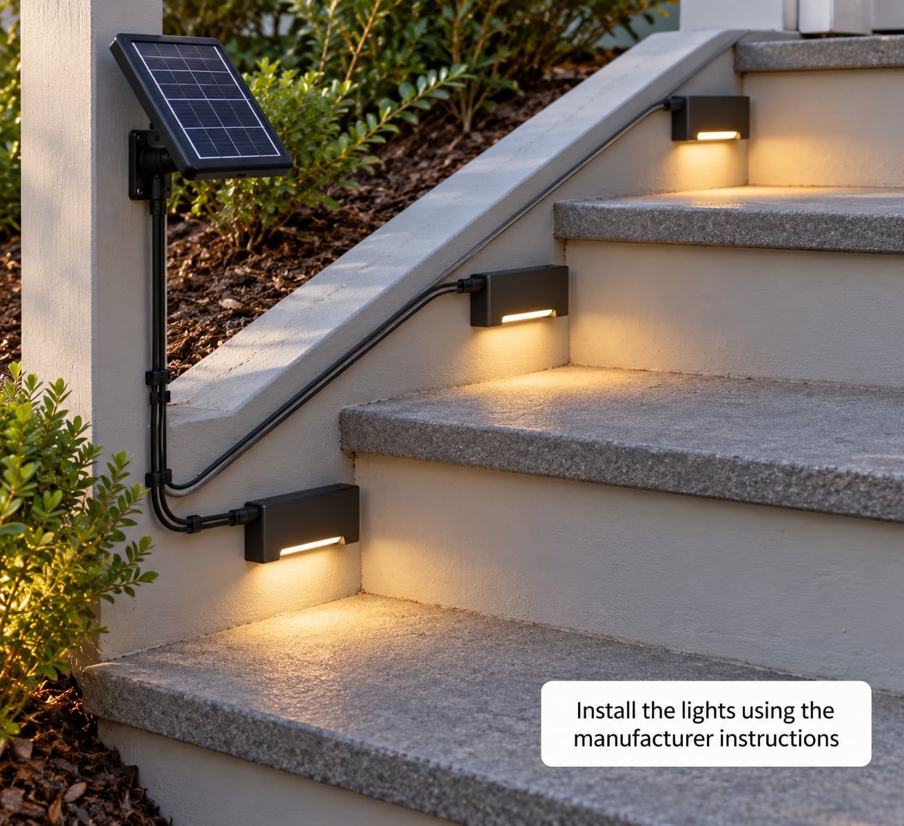 Install the lights using the manufacturer instructions