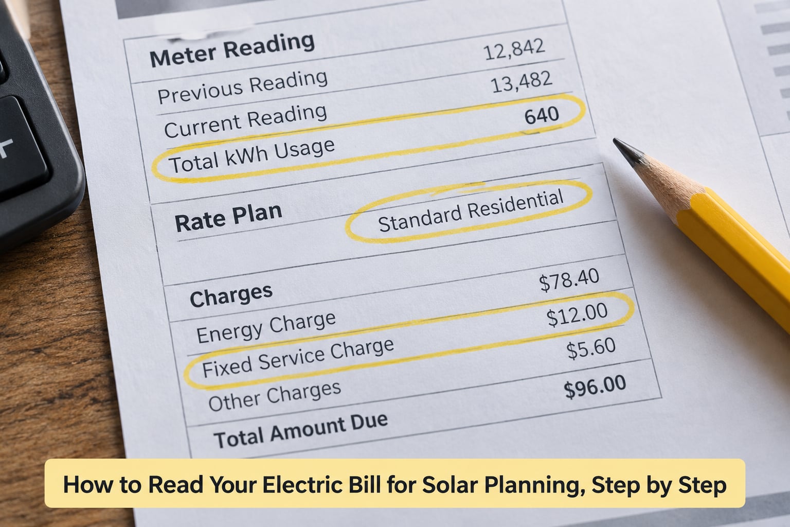 How to Read Your Electric Bill for Solar Planning, Step by Step