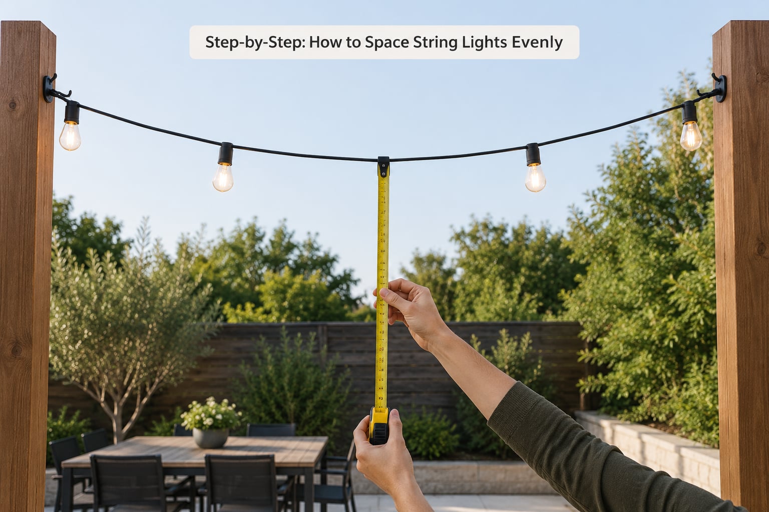 Step-by-Step: How to Space String Lights Evenly