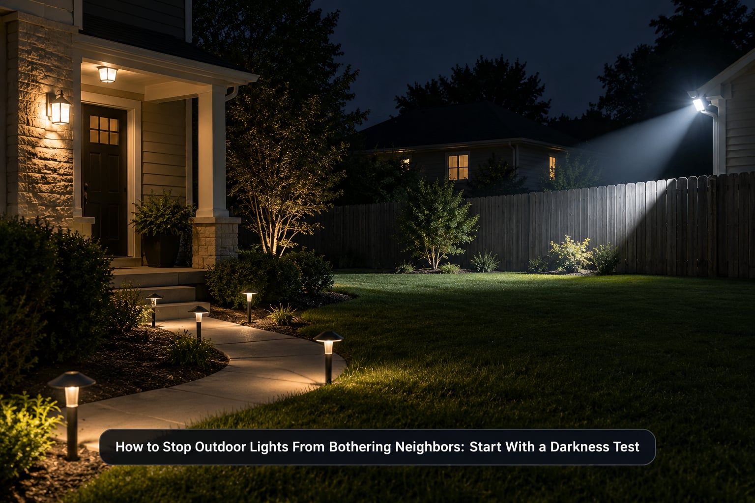 How to Stop Outdoor Lights From Bothering Neighbors: Start With a Darkness Test
