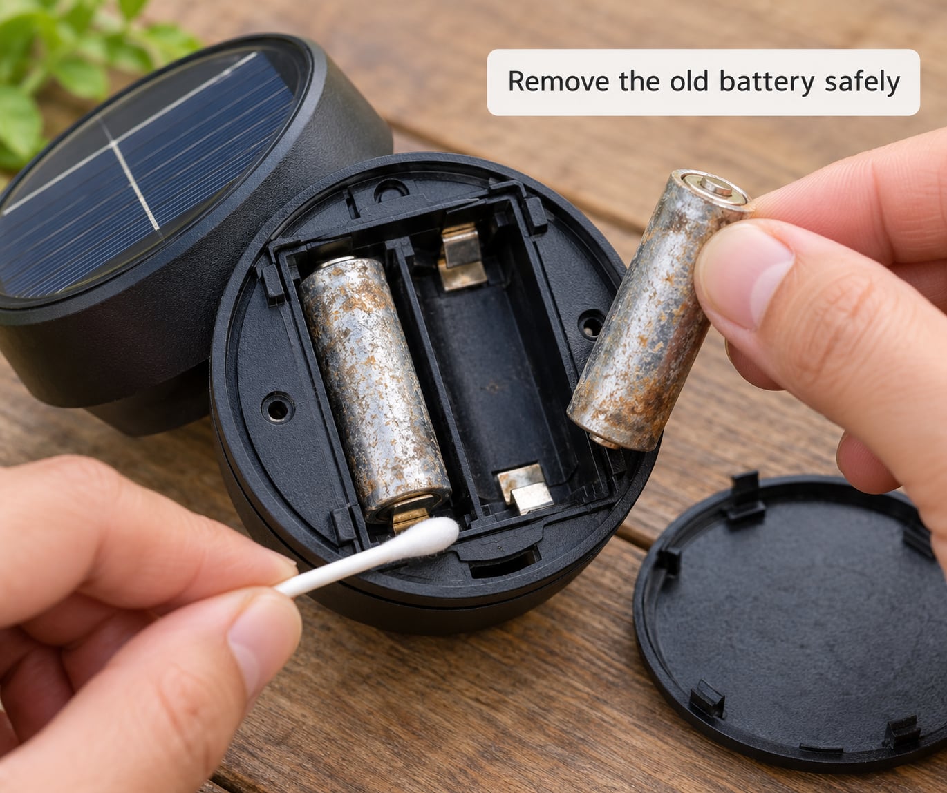Remove the old battery safely