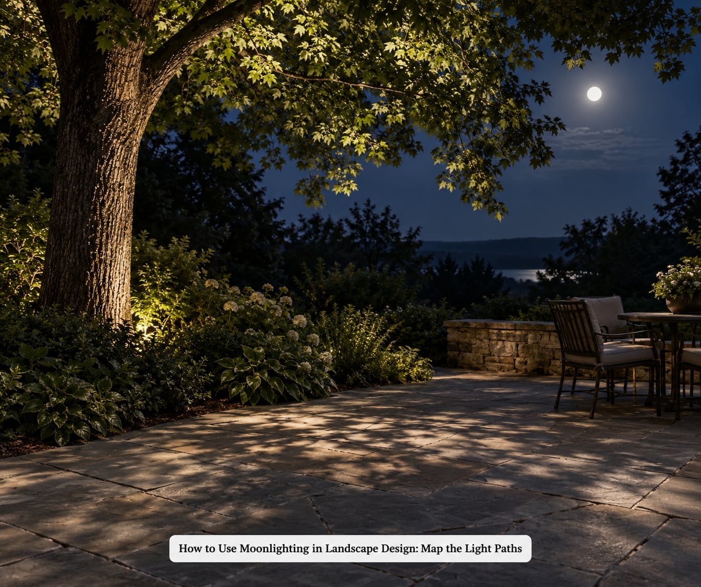 How to Use Moonlighting in Landscape Design: Map the Light Paths