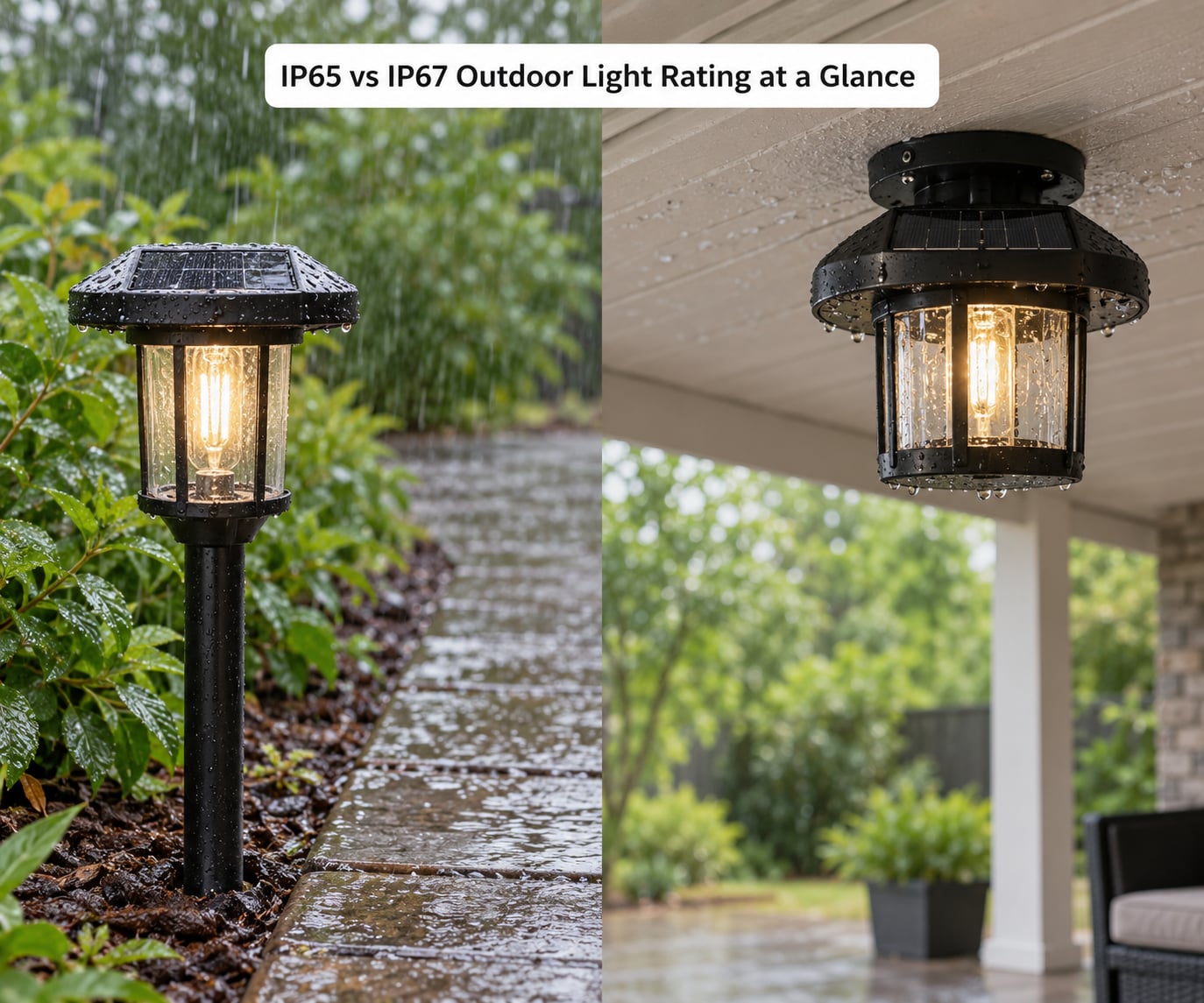 IP65 vs IP67 Outdoor Light Rating at a Glance