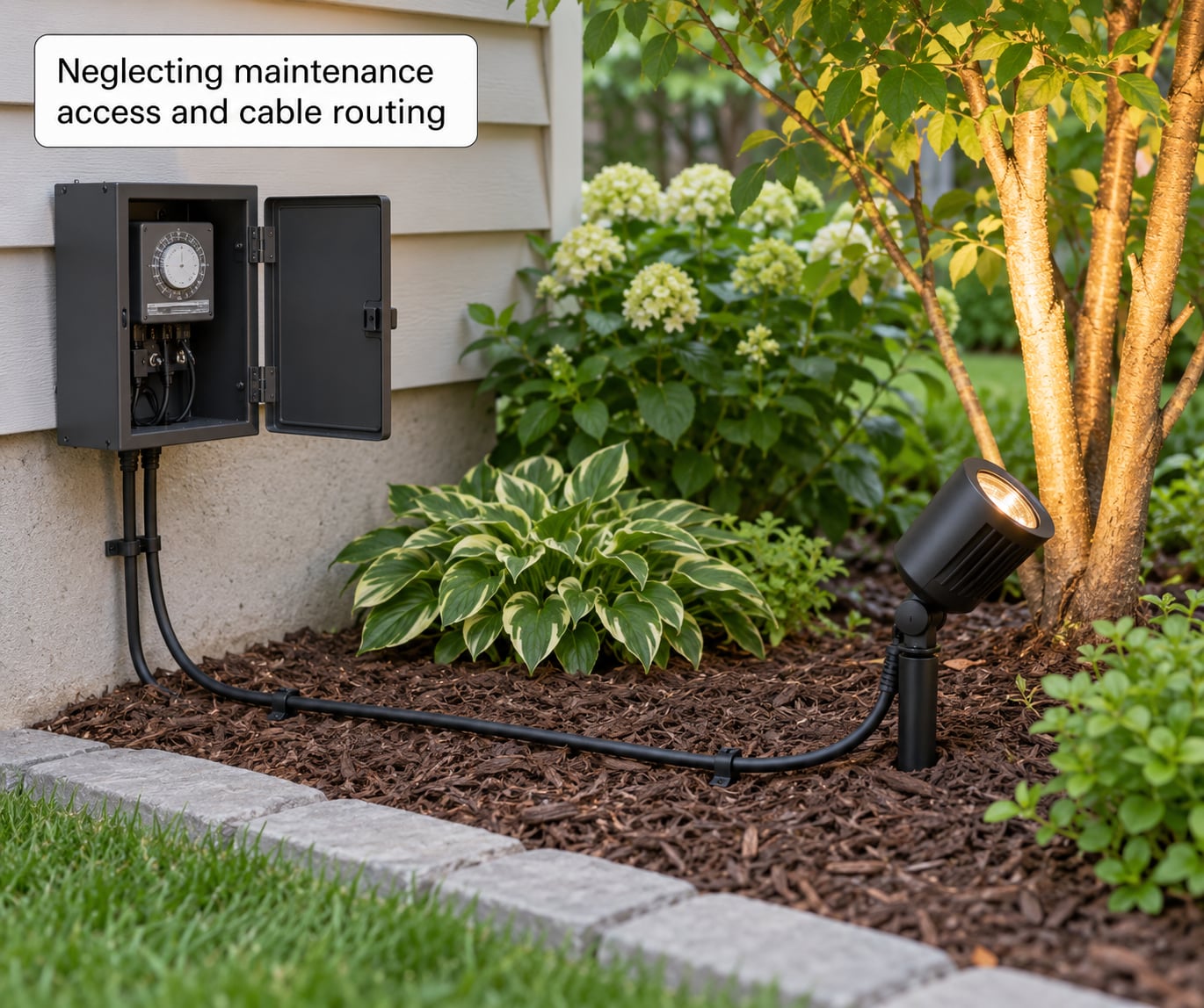Neglecting maintenance access and cable routing
