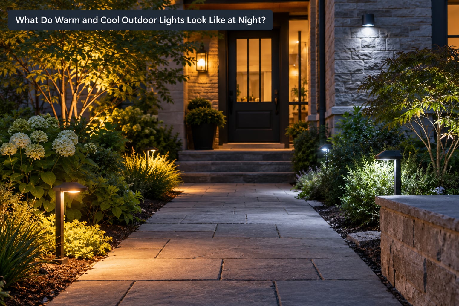 What Do Warm and Cool Outdoor Lights Look Like at Night?